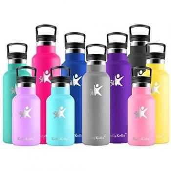 KollyKolla Botella de Agua Acero Inoxidable Termica Oficina Termos Ecológica Frascos Térmicos Deportiva con Pajita y Filtro Termo Niños Sin BPA Water Bottle Reutilizables,
