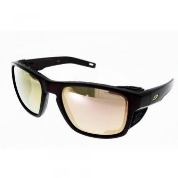 Gafas de sol Julbo Shield M rojo burdeos dorado con lentes Spectron 3 Polarized rosa