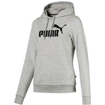 PUMA ESS Logo Hoody TR Sweatshirt, Mujer, Light Gray Heather, XL