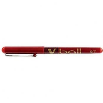 Pilot - V-Ball 07 - Bolígrafo Roller Tinta Liquida - Rojo - Punto Medio -