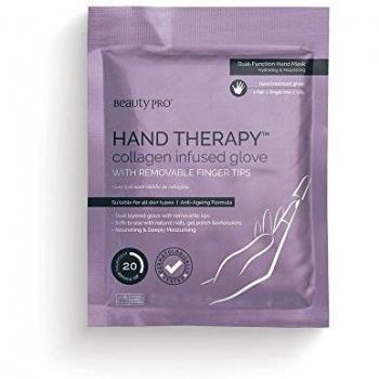 Beauty Pro HAND THERAPY COLLAGEN INFUSED GLOVE WITH REMOVABLE FINGERTIPS 17G