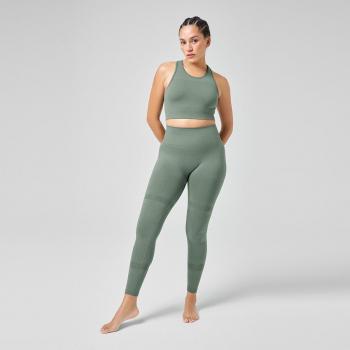 Malla larga Casall Essential Block Seamless High Waist verde mujer - S