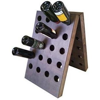 Expovinalia EX4540 - Botellero de hogar para 40 botellas, color nogal oscuro