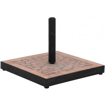 Base de sombrilla cuadrada color terracota 12 kg