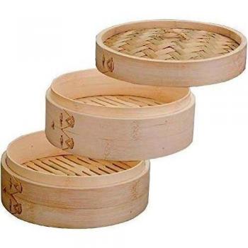 Ibili VAPORERA Bamboo 20 CM Juego de vaporizador, Bambú, Marrón