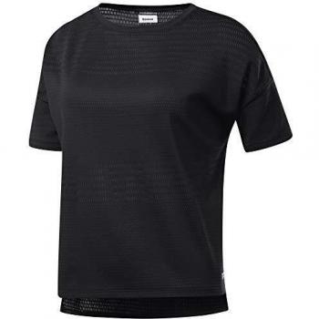 Reebok TS tee Perf Mesh Camiseta, Mujer, Negro, L