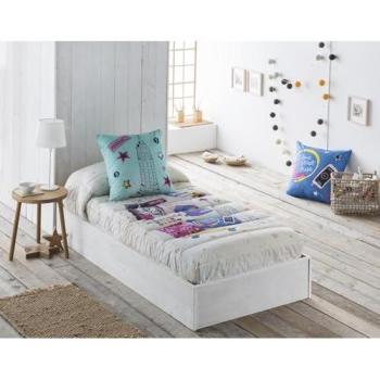 Edredón Ajustable CITY - 100% Algodón - Estampado Digital - Todas las Medidas (Cama 80/90/105/135/150) - Fabricado en España