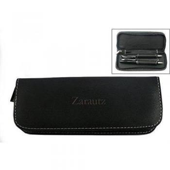 Set de pluma en estuche de cuero artificial con nombre grabado: Zarautz
