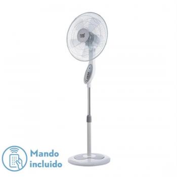 Ventilador de Pie FABRILAMP Floxo Blanco/Gris 45W 3 Velocidades