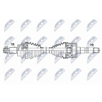 Árbol de transmisión NTY NPW-AR-016, alta resistencia y durabilidad