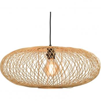 Lámpara colgante elipse GOOD & MOJO Cango en bambú natural, diámetro 60 cm