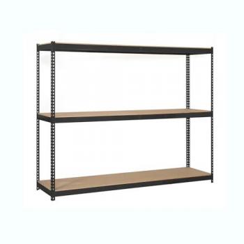 Estantería Metálica Ecoforte 1507-3 Antracita/Madera, Sin Tornillos, 3 Baldas, Alta Capacidad de Carga 400 kg, Dimensiones 1500x1500x750