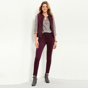 VENCA Pantalón Corte 5 Bolsillos Mujer by Vencastyle - 007426,Vino,40