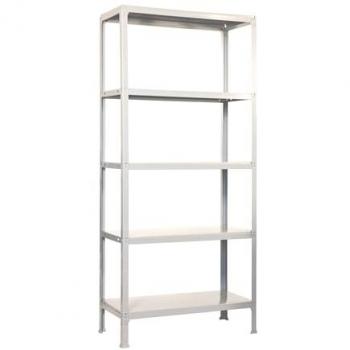 Estantería metálica para oficina SimonRack, 1800x1000x360 mm, 5 estantes, capacidad de 100 kg por estante, indicada para colgar carpetas, estilo industrial, color blanco