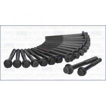 Kit de tornillos de culata AJUSA 81021800, incluye tornillos de alta resistencia para la fijación segura de la culata del motor, diseñado para garantizar un ajuste perfecto y durabilidad en el rendimiento del vehículo