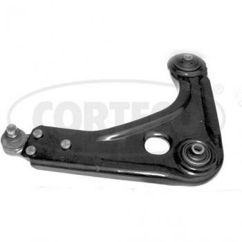 CORTECO control arm 49400254 - Barra oscilante de suspensión de ruedas, fabricada en acero, diseñada para proporcionar soporte y estabilidad al sistema de suspensión del vehículo, compatible con múltiples modelos de automóviles, incluye bujes y es