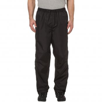 VAUDE Men's Fluid Full-zip Pants II  - Pantalones de Lluvia para Hombre, Negro, 46/XS