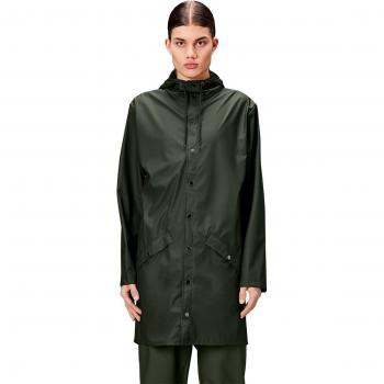 Rains Long Jacket - Green, Rain Jacket, Male, Color: Green, Size: M