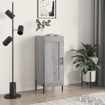 Aparador de madera contrachapada y madera de ingeniería gris Sonoma 34,5x34x90 cm, Mueble de Almacenaje para Salón, Buffet, Armario Auxiliar y Armario de Almacenamiento
