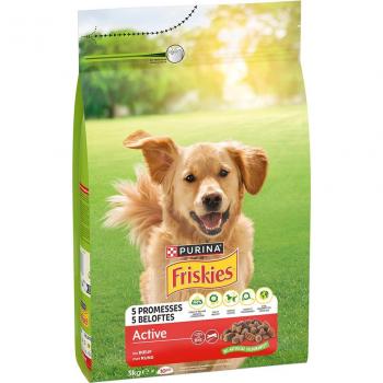 Purina Friskies Adult Dog Active con vacuno - 3 kg