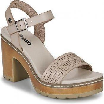 Refresh 170777 Women's High Heel Sandals with Buckle Closure in Beige