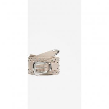 Ecru Wide Studded Belt 26/70