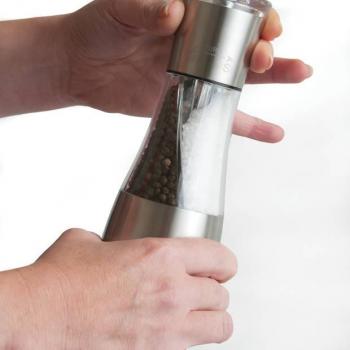BergHOFF Duo Stainless Steel Salt and Pepper Mill with Adjustable Grinding