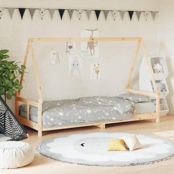 Estructura de cama infantil 80x200 cm Madera maciza de pino Vidaxl Marrón