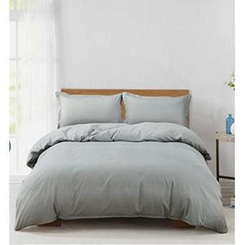 Juego de Fundas Nórdicas 3 Piezas - Funda Nórdica Cama 105 - 100% Poliéster - Color Gris - Dimensiones 160x220 cm