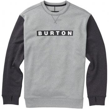 Burton Sudadera Oak Crew, Hombre, 17353104021, momument Heather-True Black, Medium