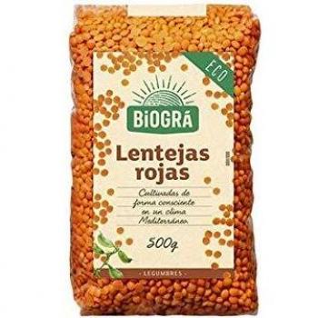 Lentejas Rojas BIO Biogra, 500 gr