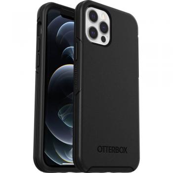 Funda Protectora Otterbox Symmetry para iPhone 12 / iPhone 12 Pro, Resistente a Golpes, Antimicrobiana, Negro