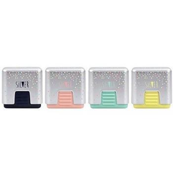EXPOSITOR 30 GOMAS DE MIGA DE PAN CON FUNDA PROTECTORA SILVER MILAN CMMS430SL