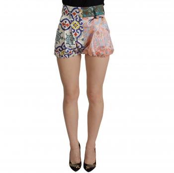 Dolce & Gabbana Multicolor High Waist Hot Pants Shorts - IT36 | XS