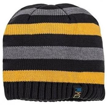maximo Mütze gestreift - Gorro para niños, color schwarzgrau/sonne 6762, talla 51/53