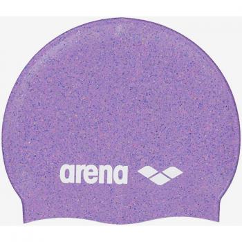 Gorro de natación infantil de silicona Arena Silicone Jr Cap lila con logo
