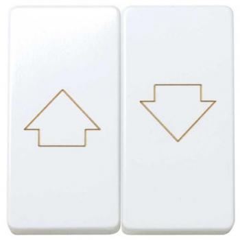 Tecla doble Simon 27 Play para persiana blanco nieve