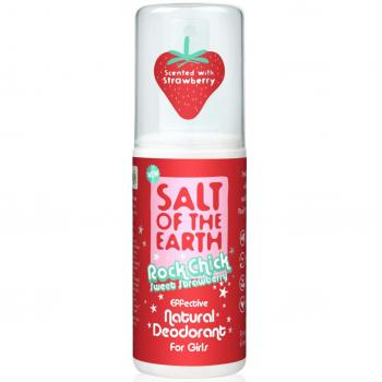 Salt Of the Earth Natural Deodorant Spray, Vegan, Long Lasting Protection, Leaping Bunny Approved, Made in the UK, Sweet Strawberry, 100 ml