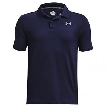Under Armour Polo de Manga Corta Performance para Niños en Midnight Navy / Pitch Gray, Talla Juvenil X-Large