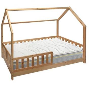 Cama Infantil Cabaña 90x190cm con Colchón de Espuma Multicapa 18cm