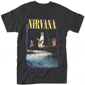 Nirvana Stage Jump T-Shirt - Black - XXL - 100% Cotton Jersey