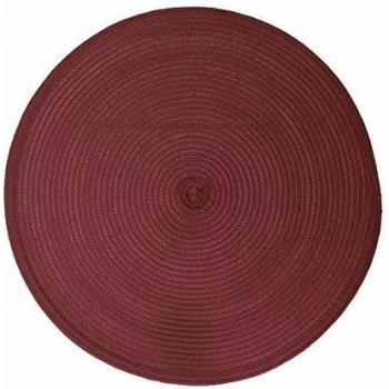 Set de Mesa Trenzado Redondo Burdeos - Diámetro 38 cm - Oscar