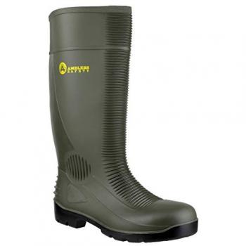 Amblers Safety FS99 Safety Wellington Boots, Green, Size 10.5