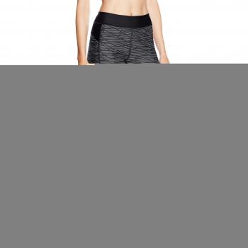 Under Armour UA HG Armour Printed Capri Pantalones, Mujer, Negro