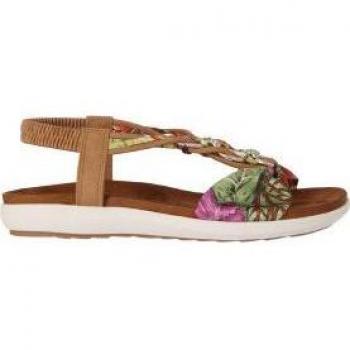 Sandalias planas Chika10 Canelita 04 Cuero/Tan