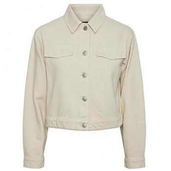 Pieces Tessie Women's Denim Jacket in Whitecap Gray