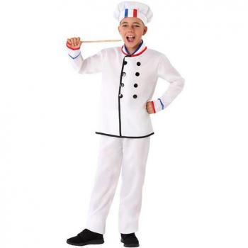 Disfraz de Cocinero Blanco con gorro para niño