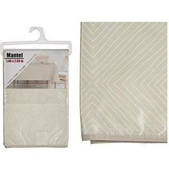 BigBuy Home S3607270 Mantel Rombos Plástico, Materiales Varios, Multicolor, 140 X 240 Cm