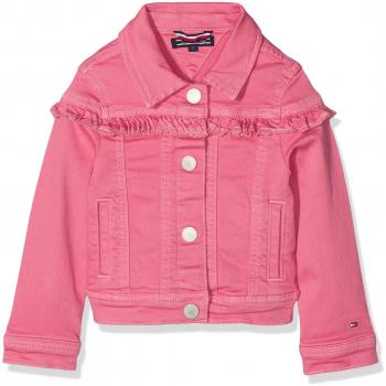Tommy Hilfiger Denim Jacket with Ruffle Icst, Chaqueta para Niñas