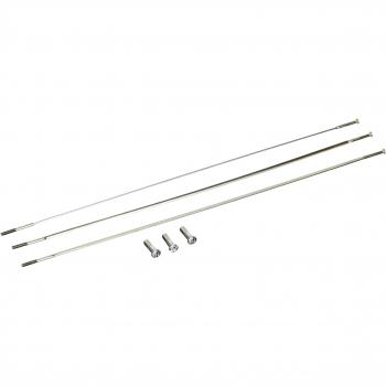Zipp - Repuesto Radios (Rectos)+Cabecillas -Sapim Cx-Ray Plateado 266Mm, Pack de 3